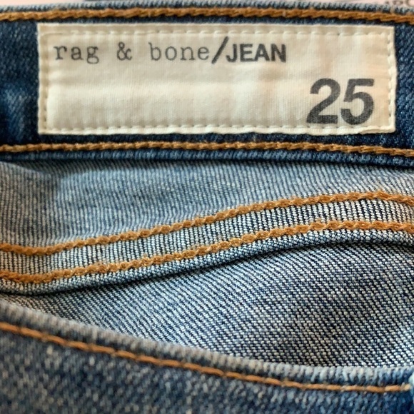 Rag & Bone Blue Ankle Zip Jeans Distressed Skinny Women’s Size 25 - Picture 8 of 16